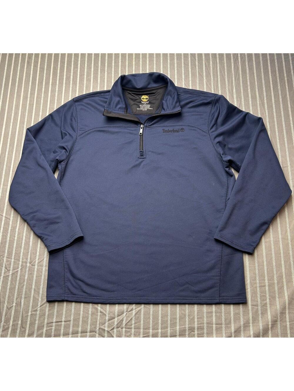 Timberland Men’s Navy 1/4 Zip Pull Over Jacket RN 36543 Size Men’s Large